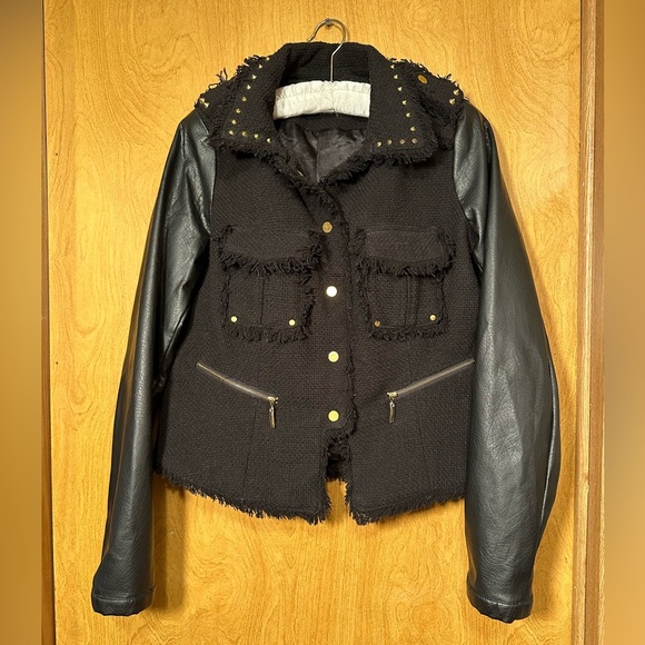 Venus size small tweed faux leather jacket - Picture 3 of 8